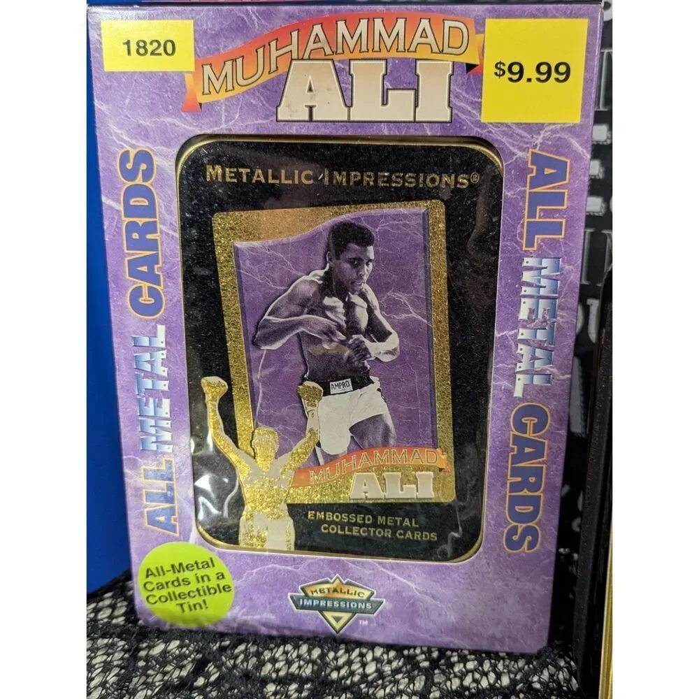 Muhammad Ali Metallic Impressions Embossed Metal Card Set w/ Tin | NIB | 1995 - Picture 3 of 16